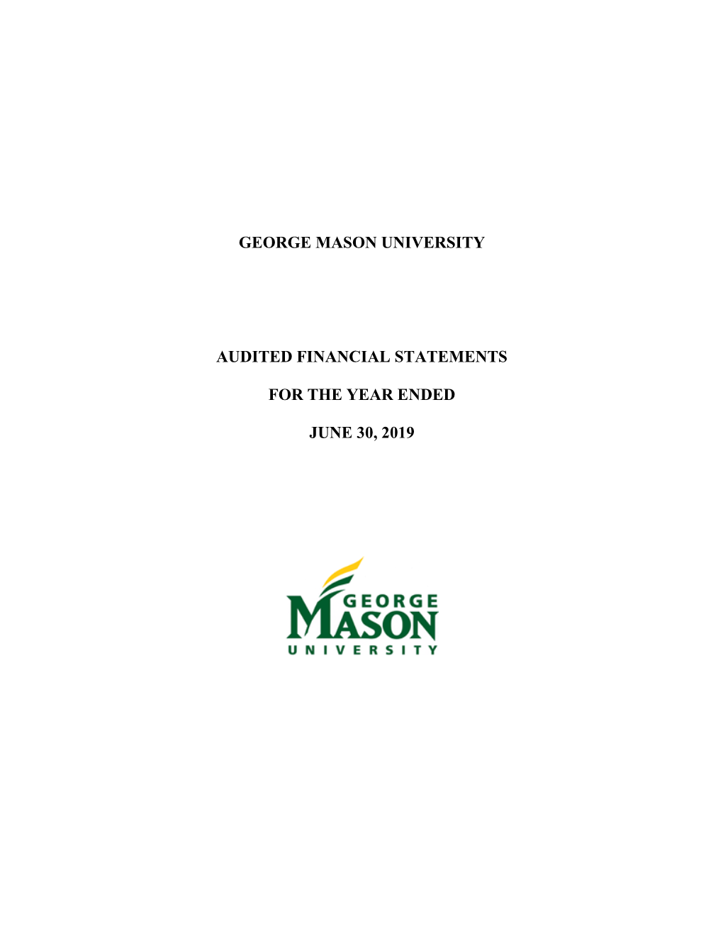 George Mason University Audited Financial