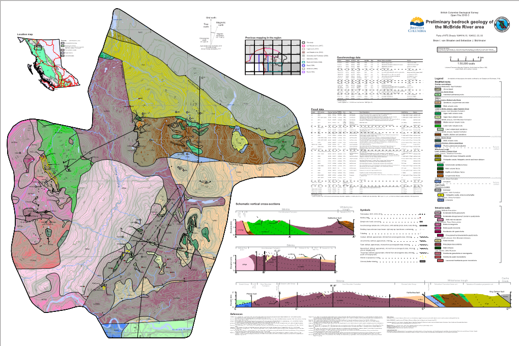 Preliminary Bedrock Geology of the Mcbride River Area (Parts of NTS