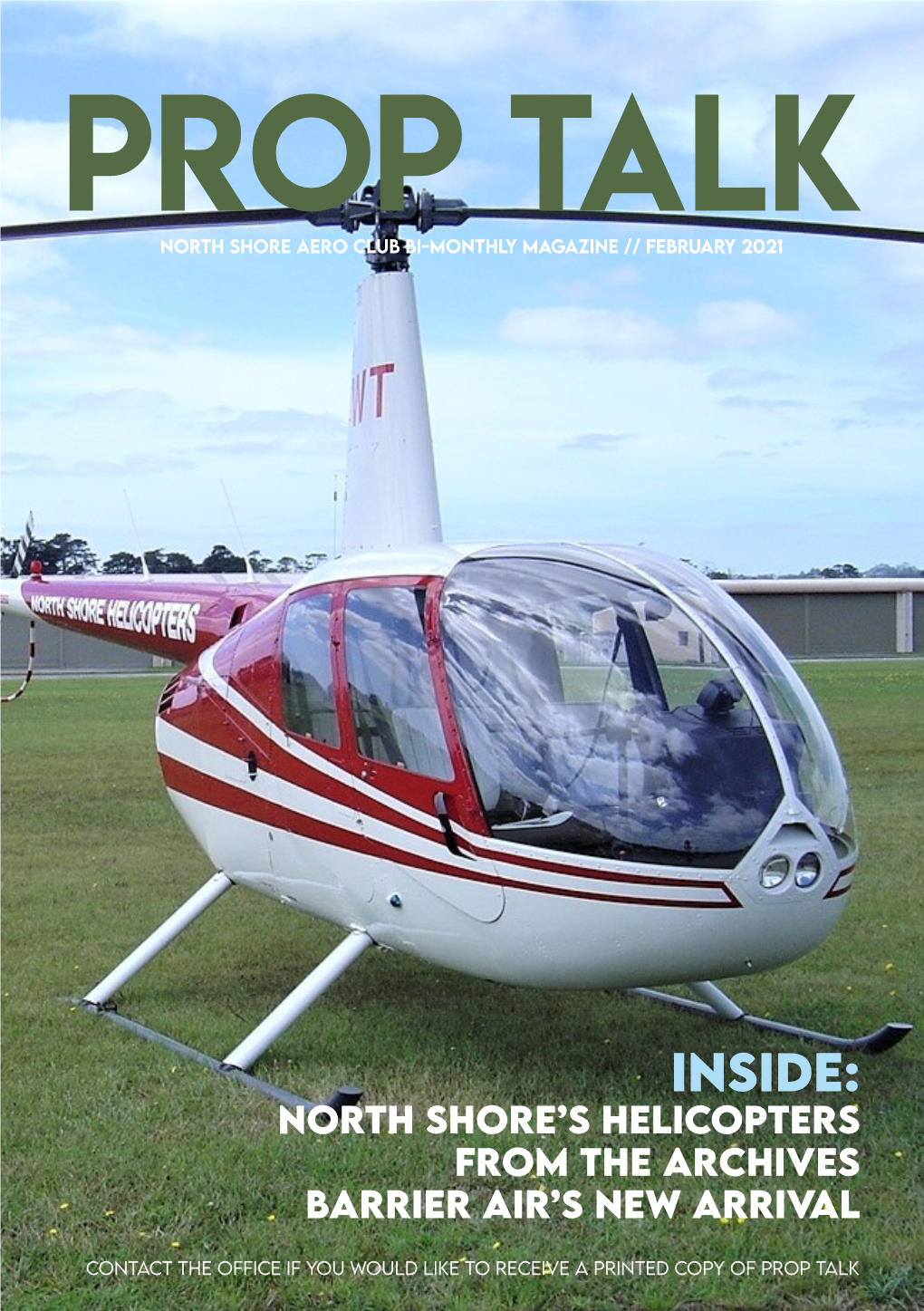 PROP TALK NORTH SHORE AERO Club BI-MONTHLY MAGAZINE // FEBRUARY 2021