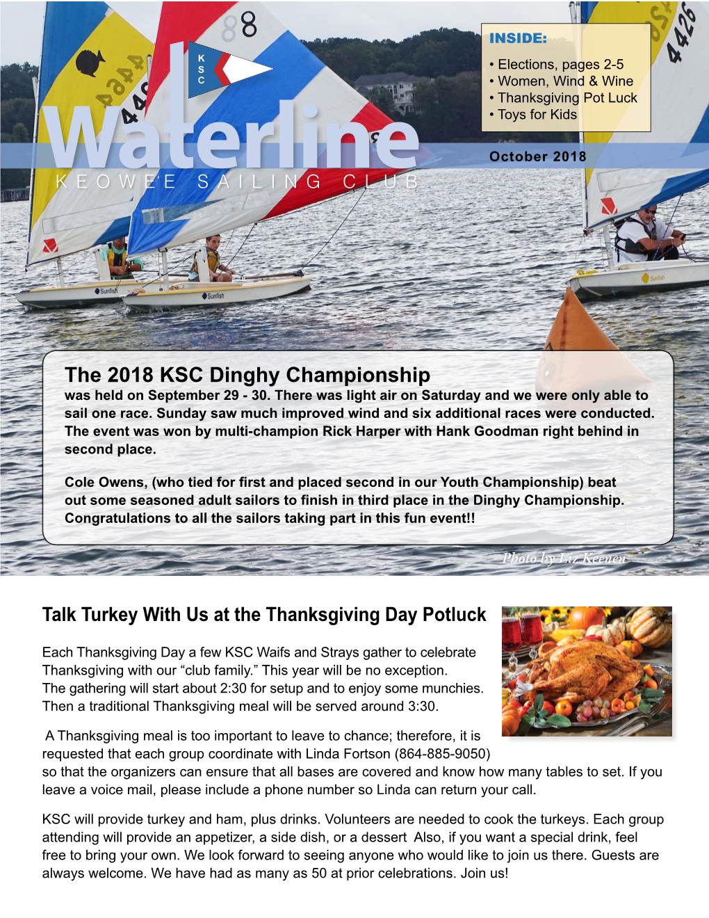 The 2018 KSC Dinghy Championship Was Held on September 29 - 30
