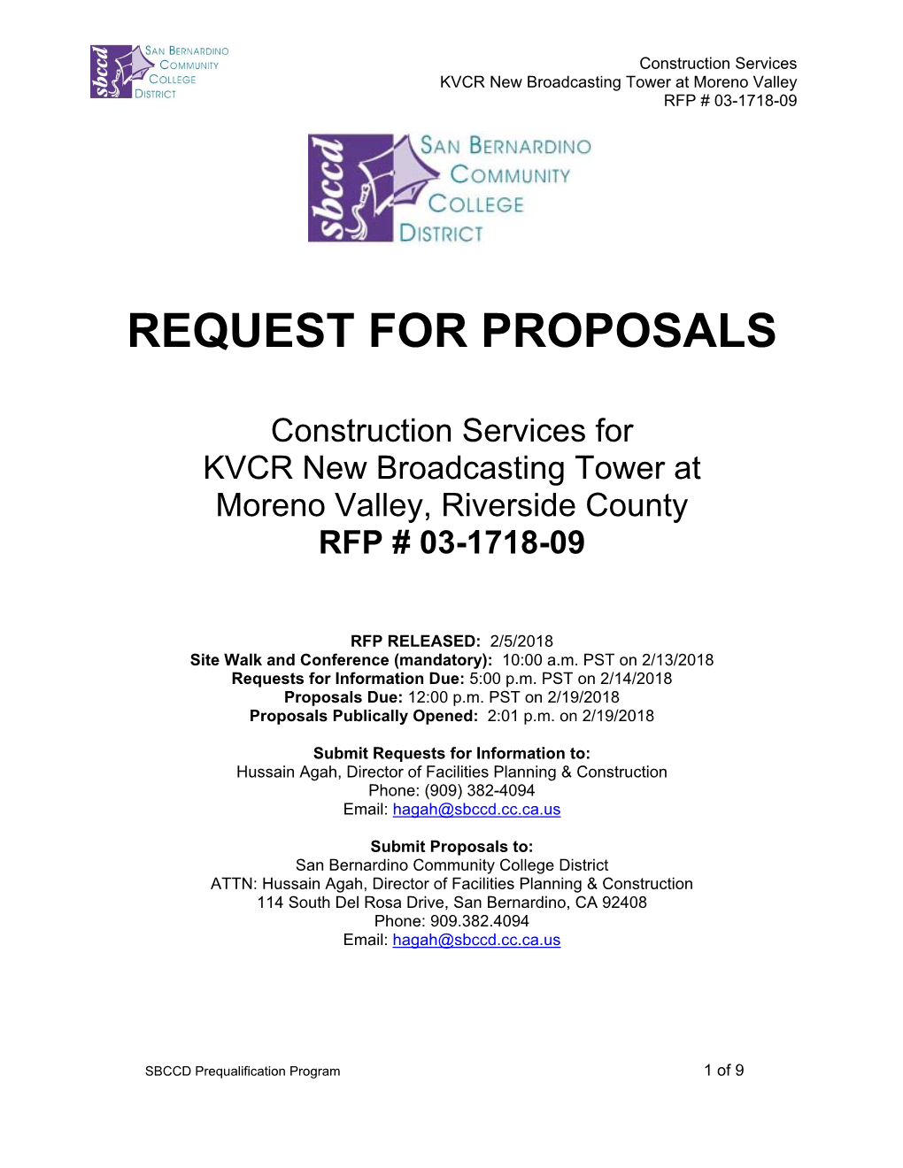 Request for Proposals