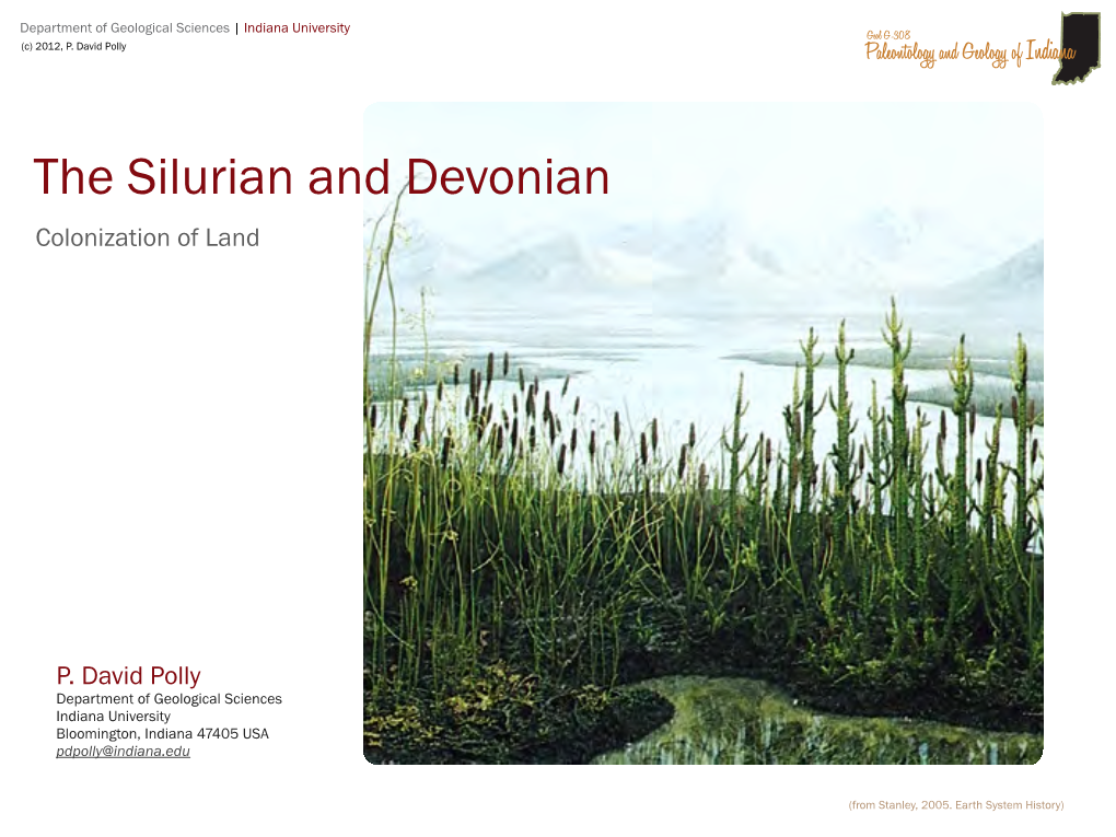 The Silurian and Devonian Colonization of Land