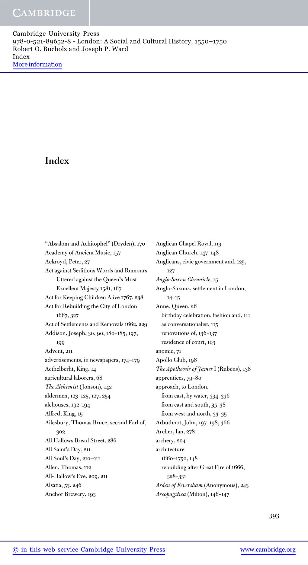 “Absalom and Achitophel” (Dryden), 170 Academy of Ancient Music, 157