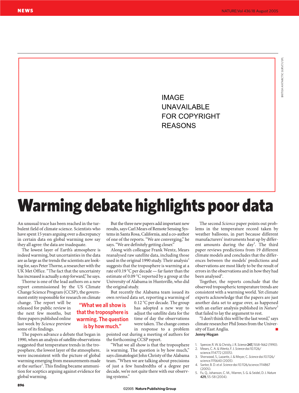 Warming Debate Highlights Poor Data