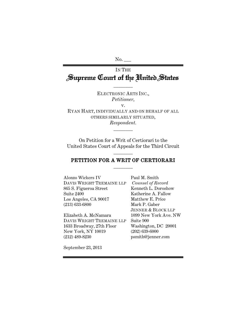 Hart V. Electronic Arts, Inc., 717 F.3D 141 (3D Cir