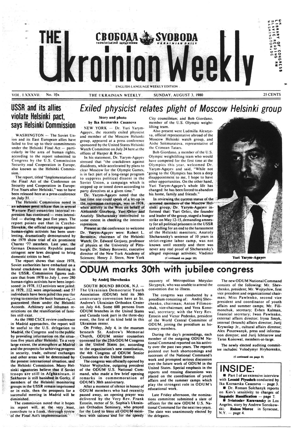 The Ukrainian Weekly 1980, No.31