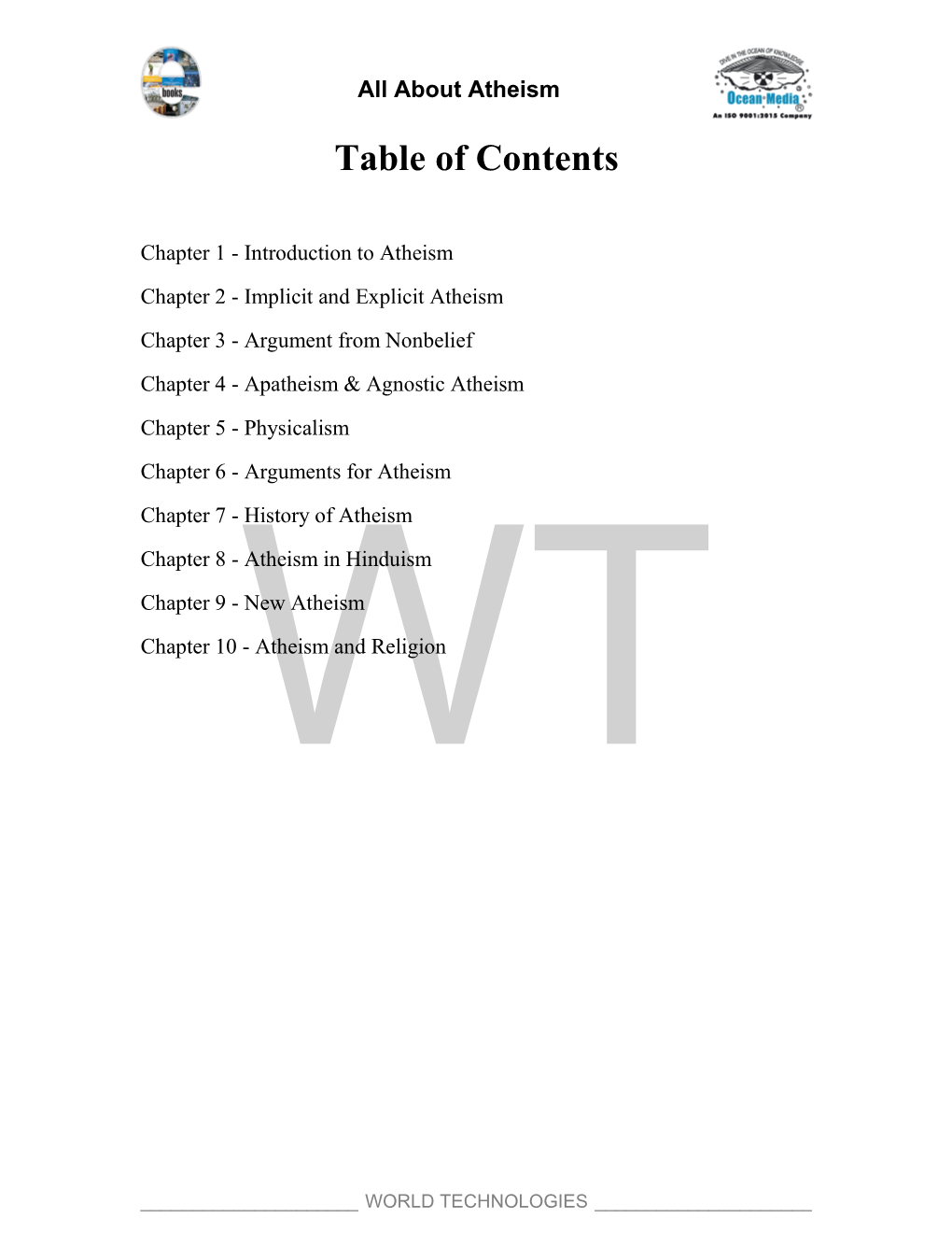 Table of Contents