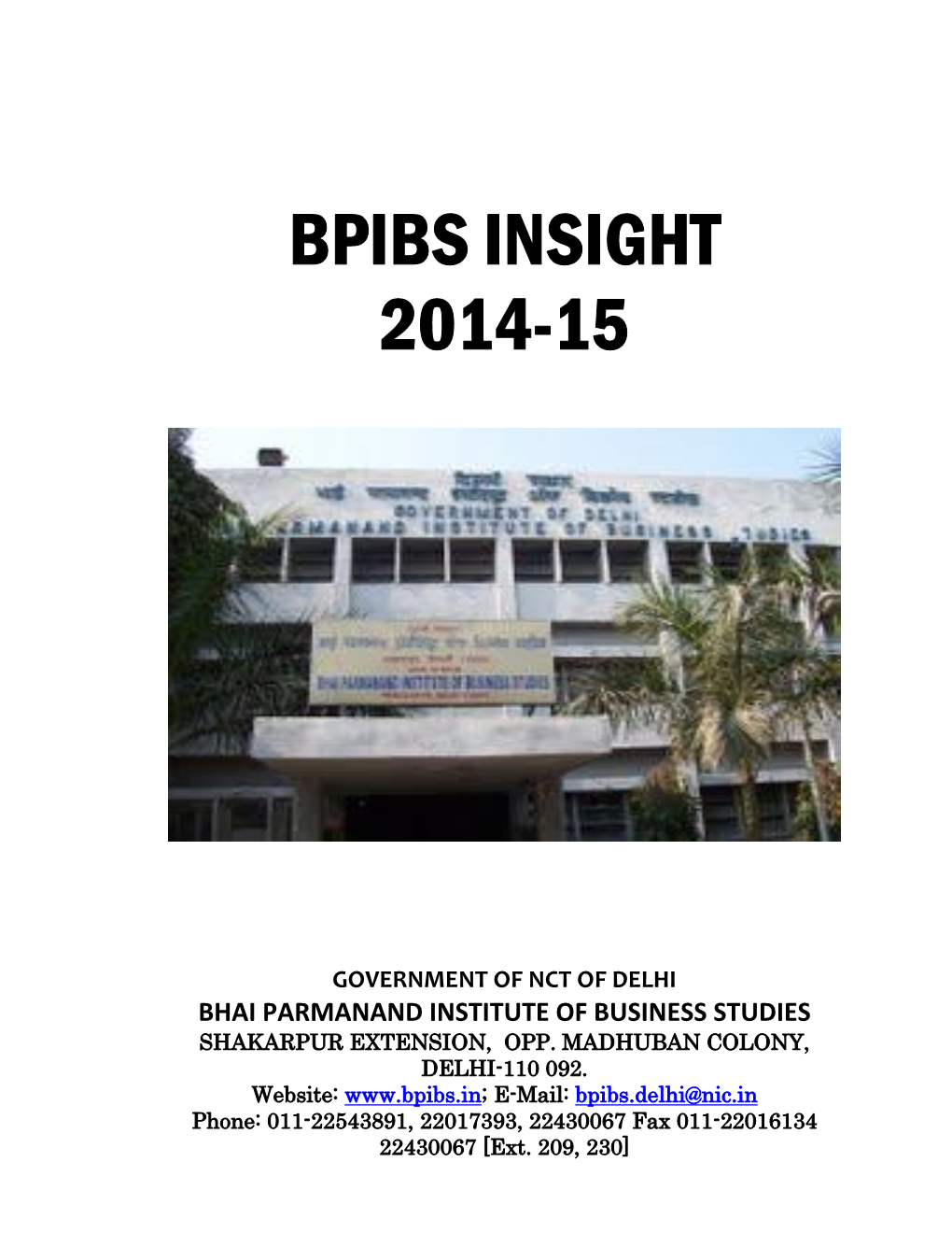 Bpibs Insight 2014-15