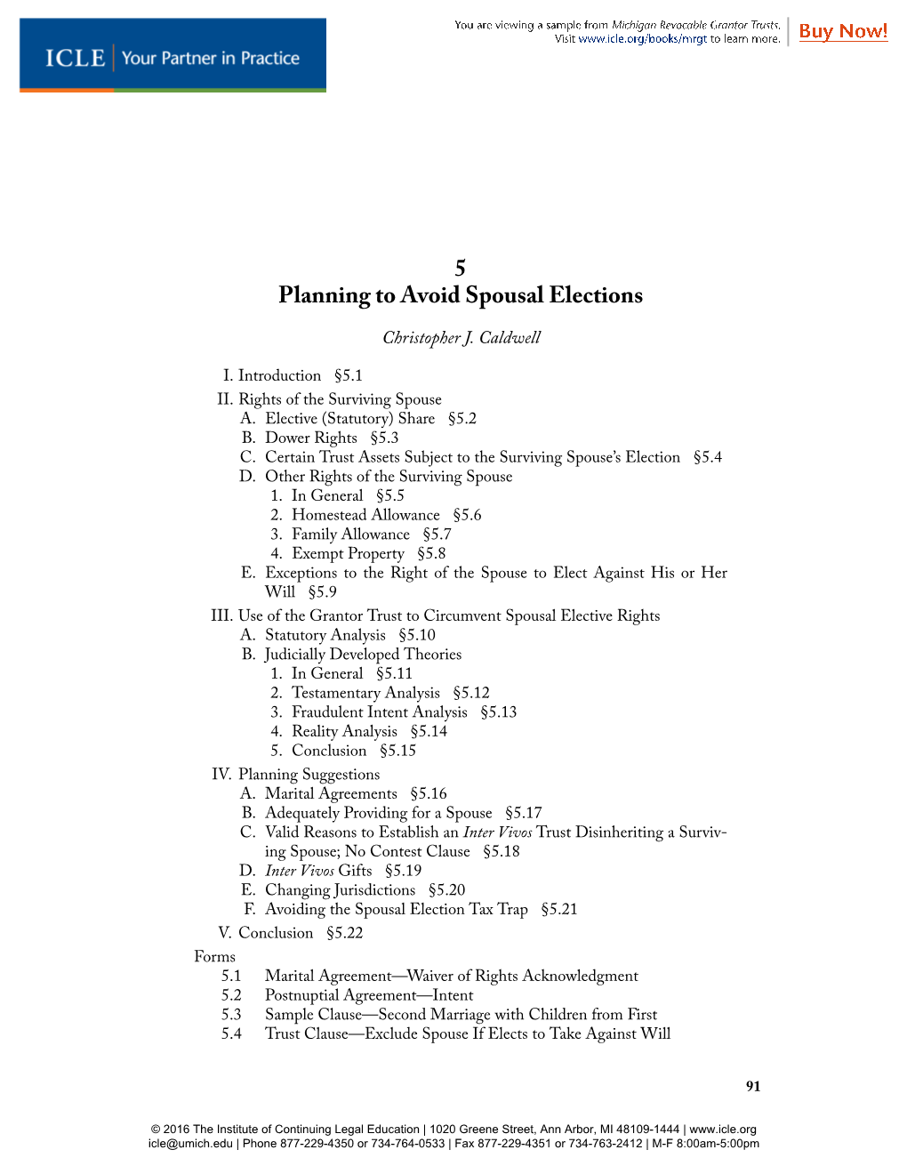 5 Planning to Avoid Spousal Elections