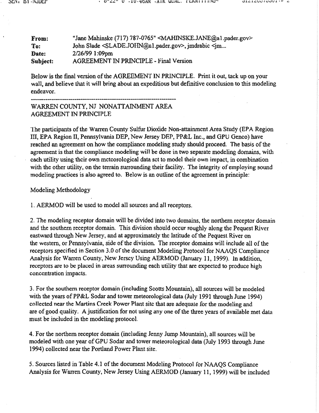 From: AGREEMENT in PRINCIPLE- Final Version AGREEMENT JN