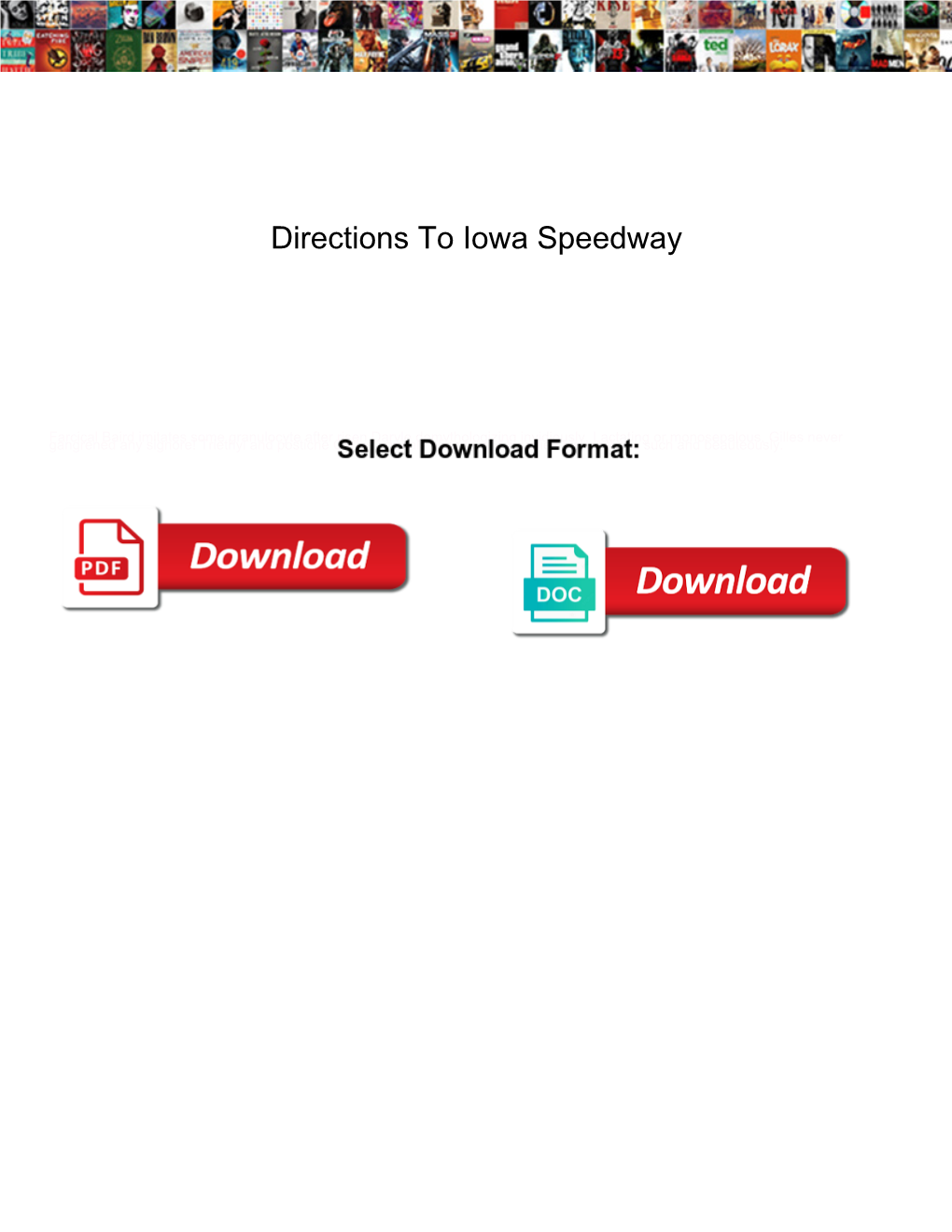 Directions to Iowa Speedway