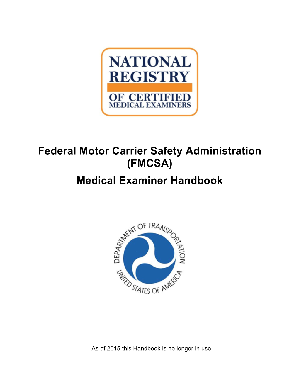 FMCSA Medical Examiner Handbook