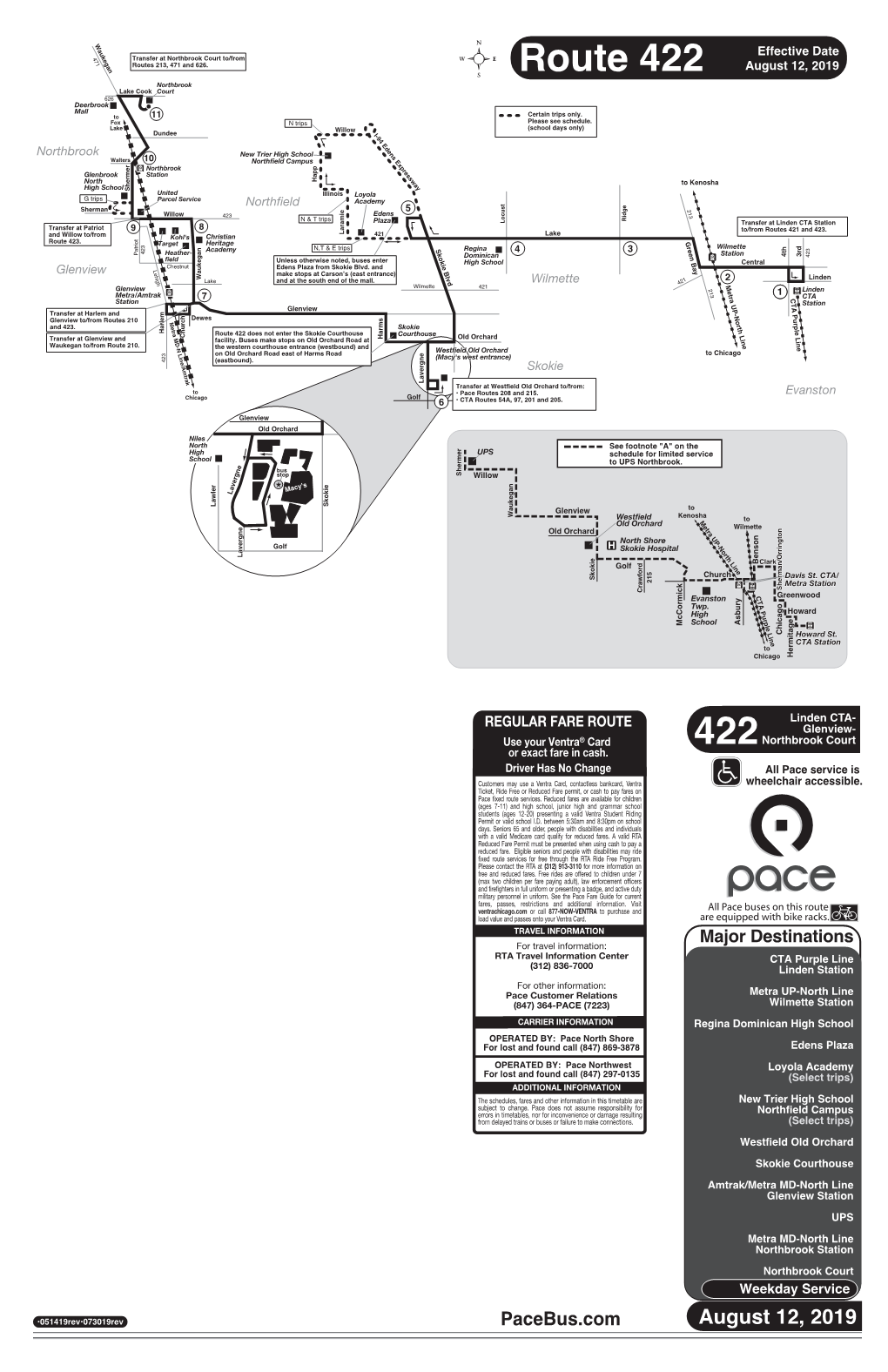 Route 422 Schedule.Pdf