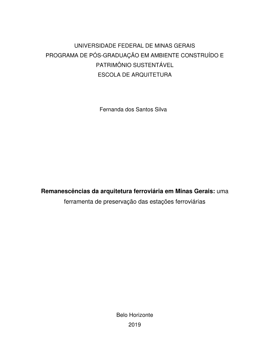 Uma Ferramenta De Preservação Das Estações Ferroviárias