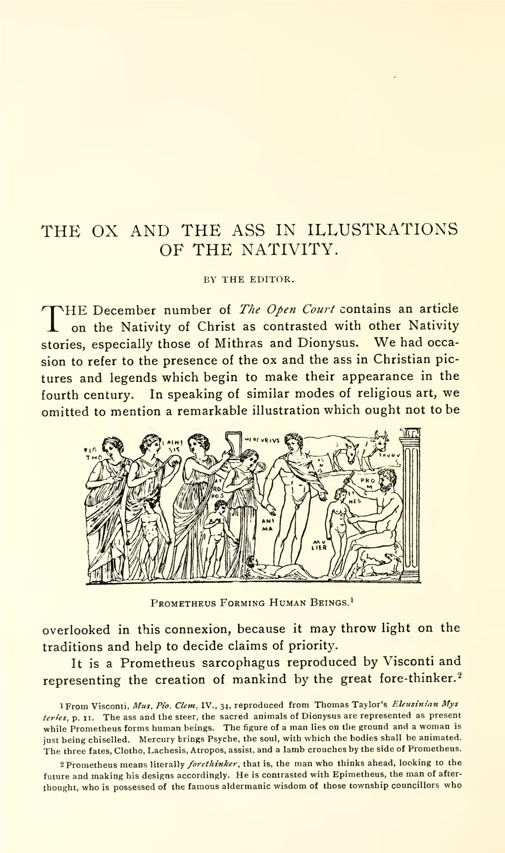 The Ox and the Ass in Illustrations of the Nativity