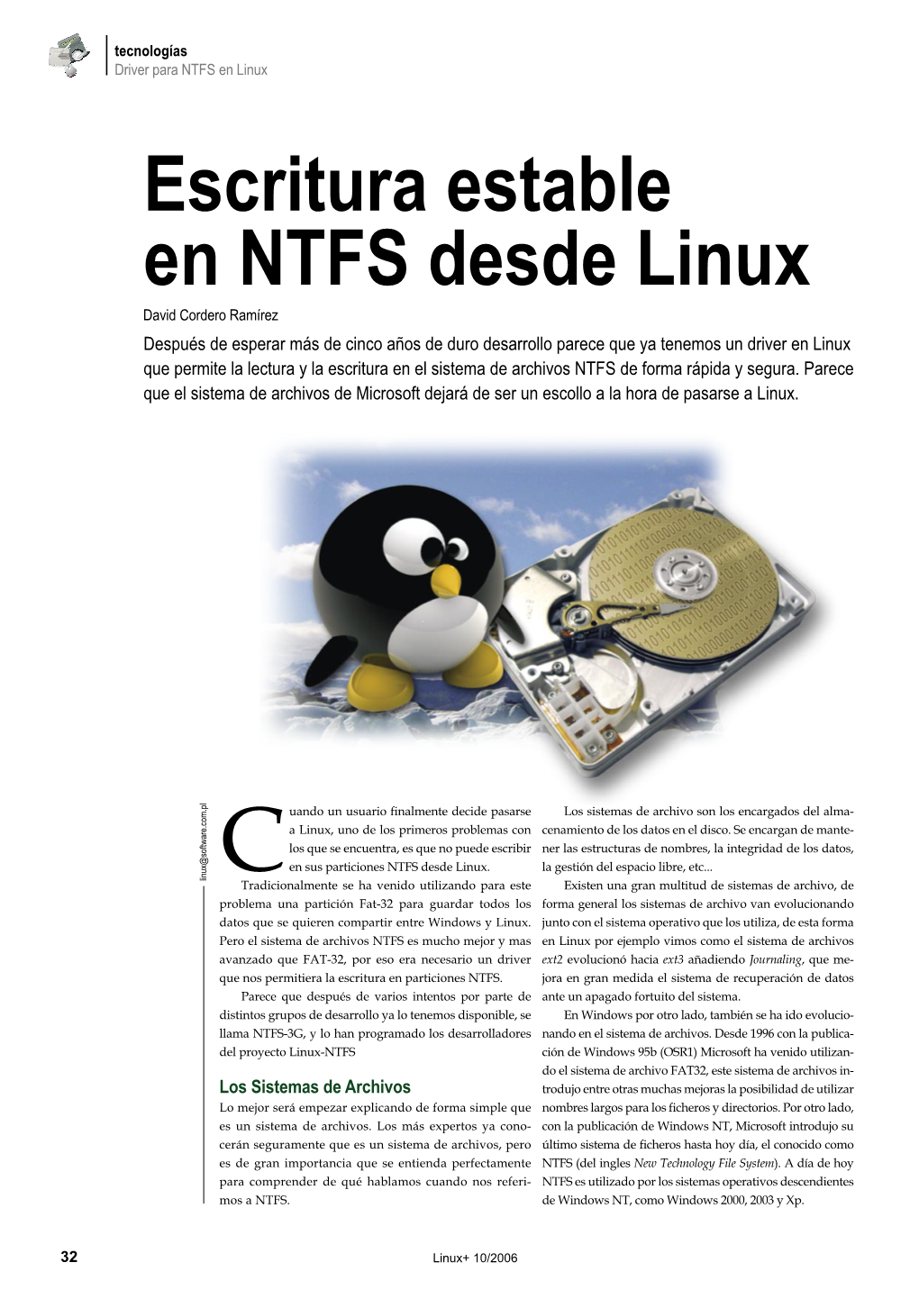 Escritura Estable En NTFS Desde Linux