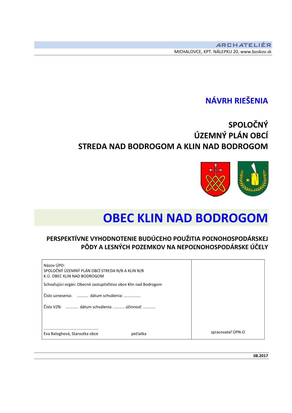 Obec Klin Nad Bodrogom