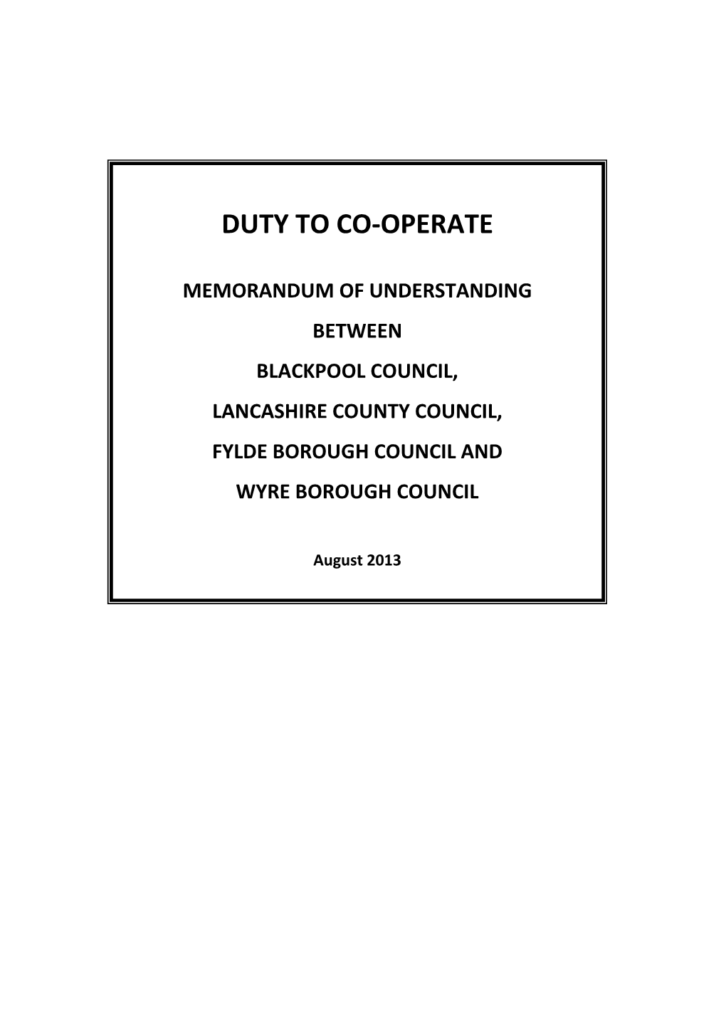 Duty to Co-Operate