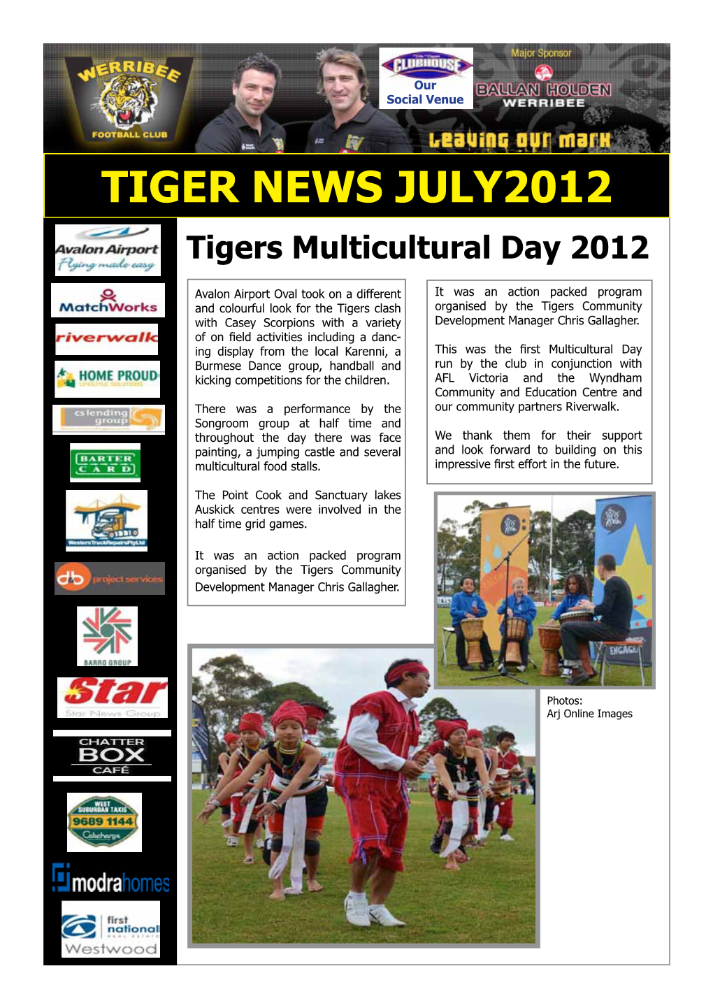 TIGER NEWS JULY2012 Tigers Multicultural Day 2012