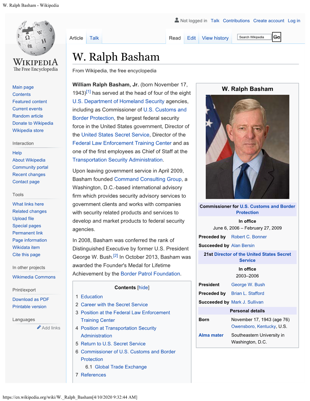 W. Ralph Basham - Wikipedia