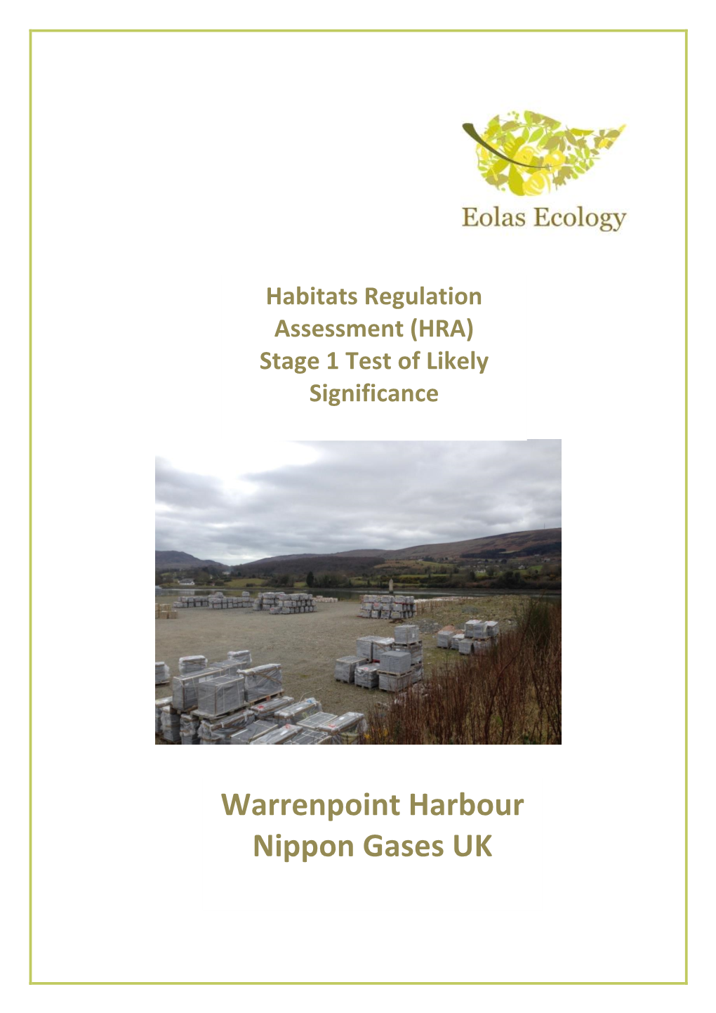 Warrenpoint Harbour Nippon Gases UK