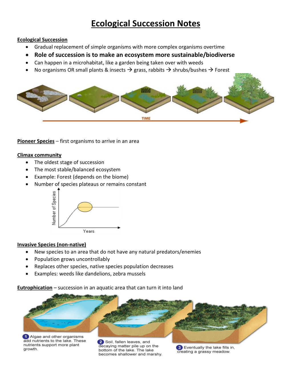 Ecological Succession Notes