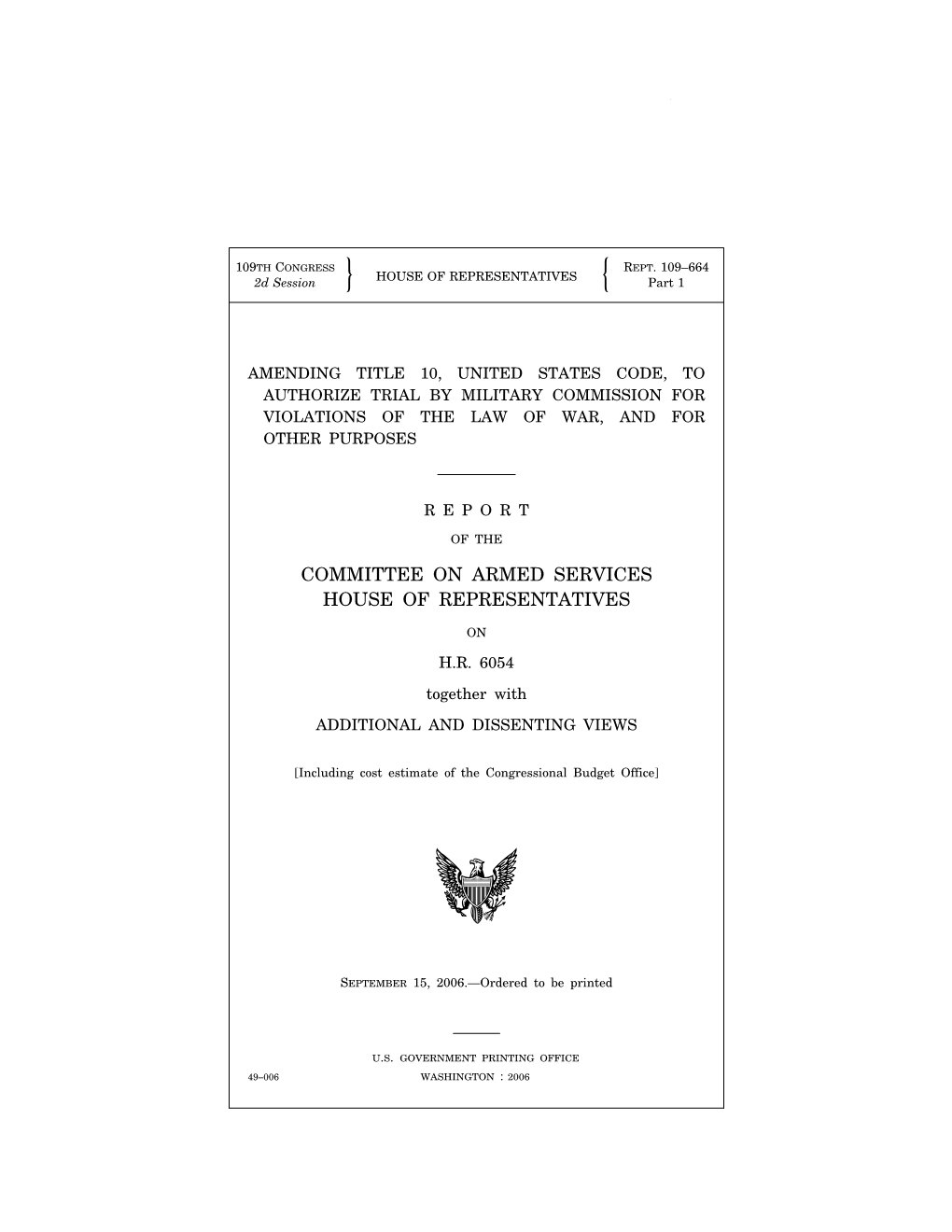 Committee on Armed Services House of Representatives