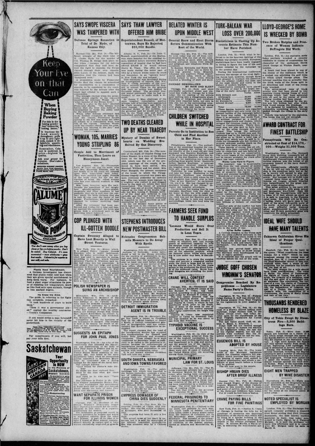 Saskatchewan a Number Immunized