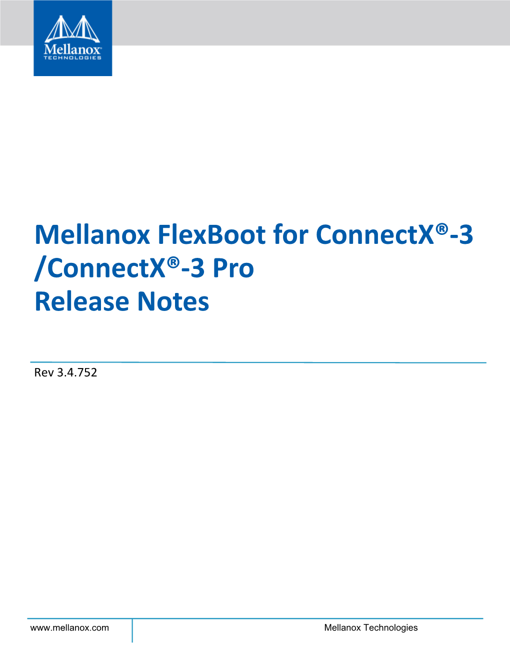 Mellanox Flexboot for Connectx®-3 /Connectx®-3 Pro Release Notes