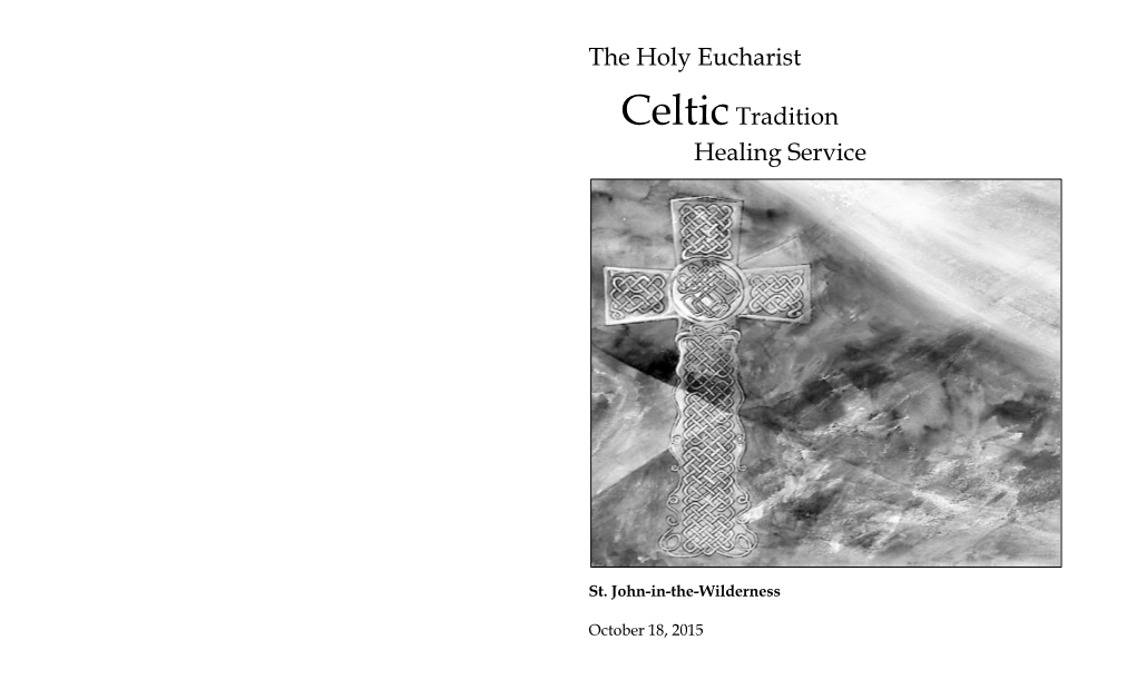 The Holy Eucharist Celtictradition Healing Service