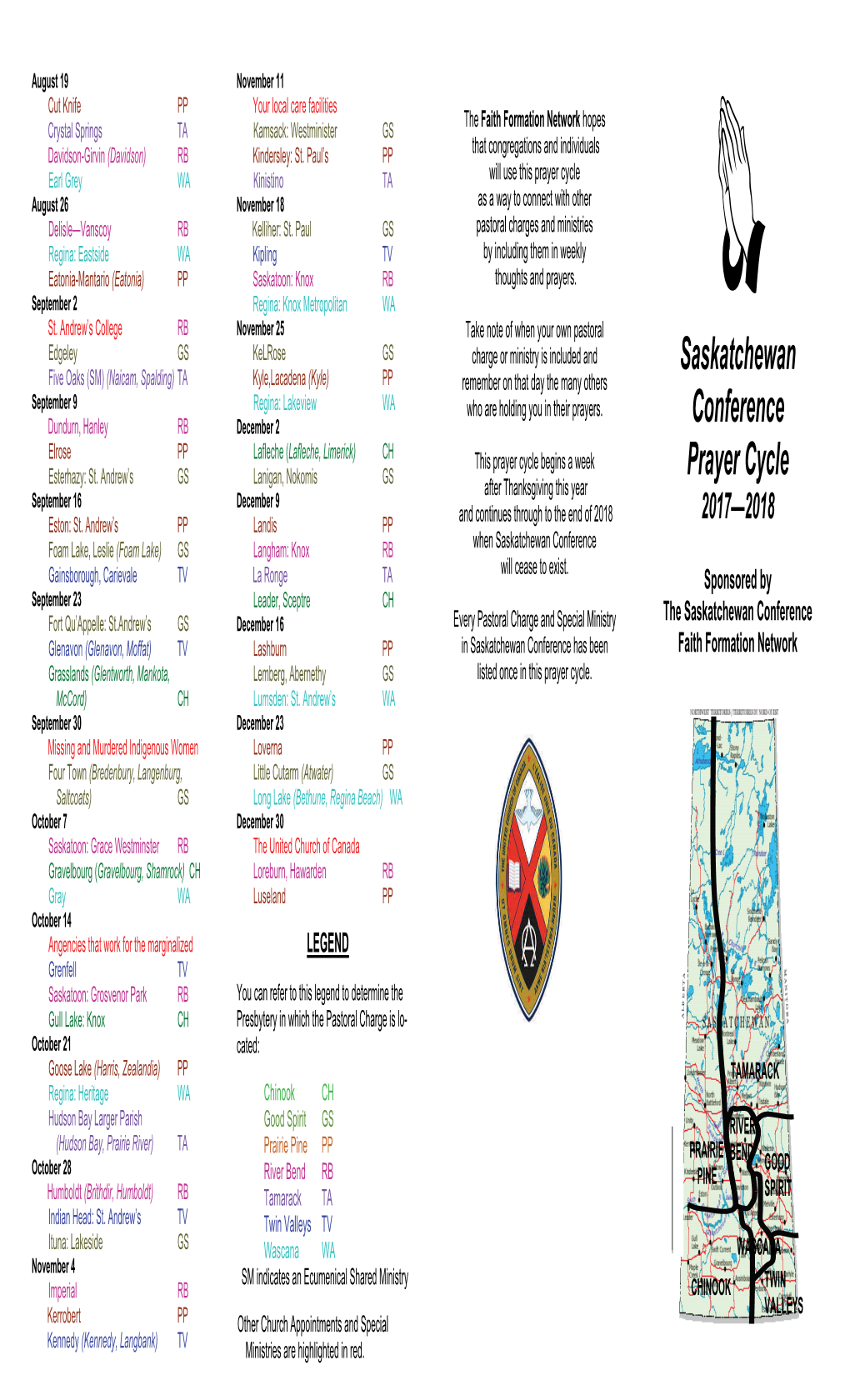 Saskatchewan Conference Prayer Cycle