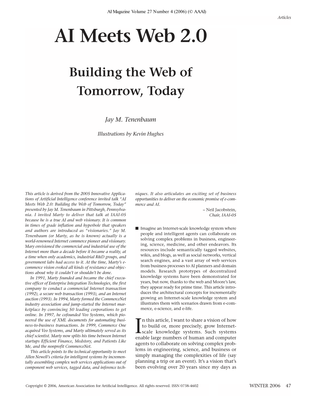 AI Meets Web 2.0: Building the Web of Tomorrow, Today