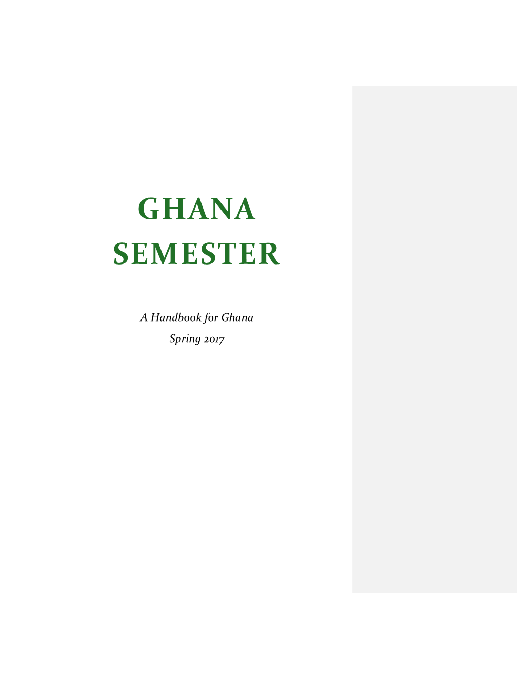 Ghana Semester