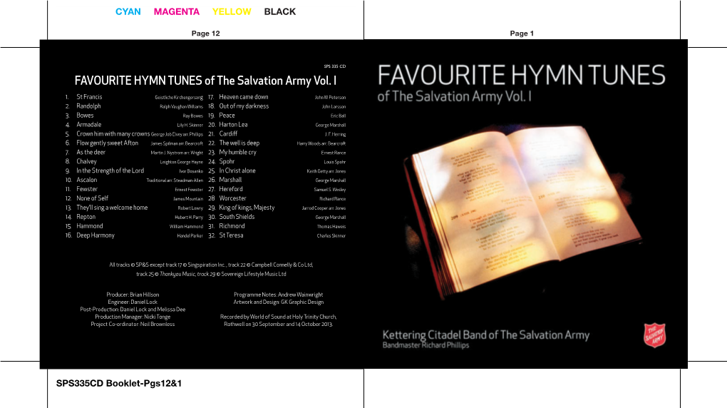 FAVOURITE HYMN TUNES of the Salvation Army Vol. I