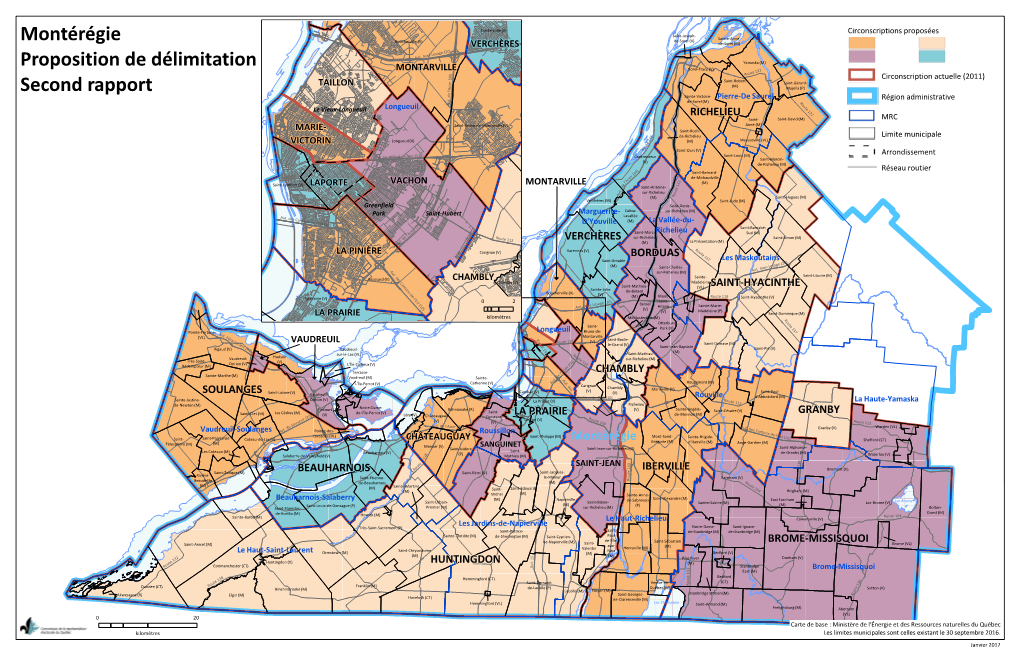 Montérégie Proposition De Délimitation Second Rapport