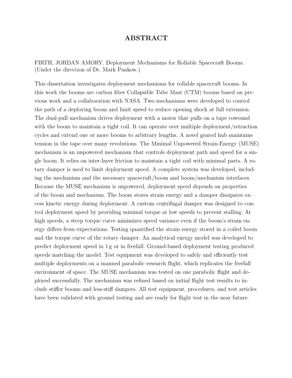 Deployment Mechanisms for Rollable Spacecraft Booms