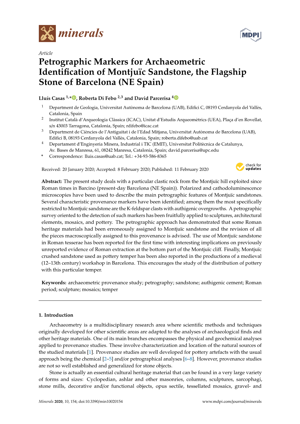 Petrographic Markers for Archaeometric Identification Of