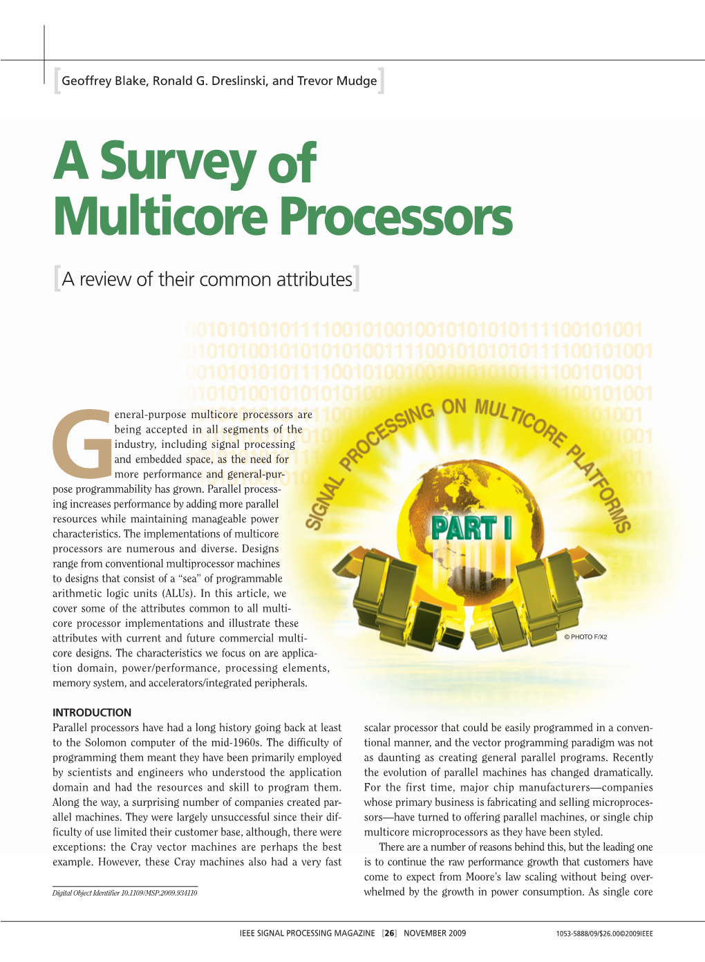 A Survey of Multicore Processors