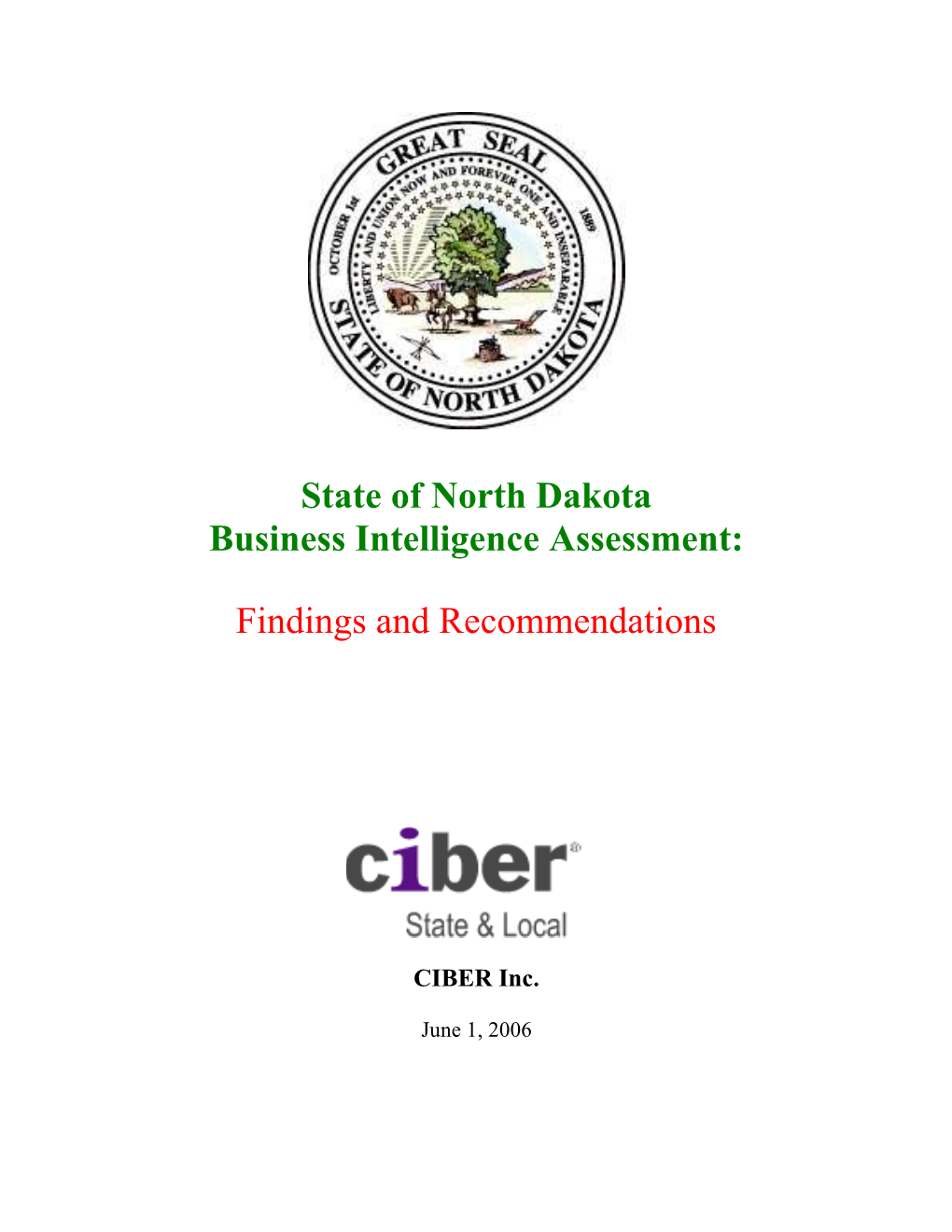 ND Business Intelligence Assessment Report