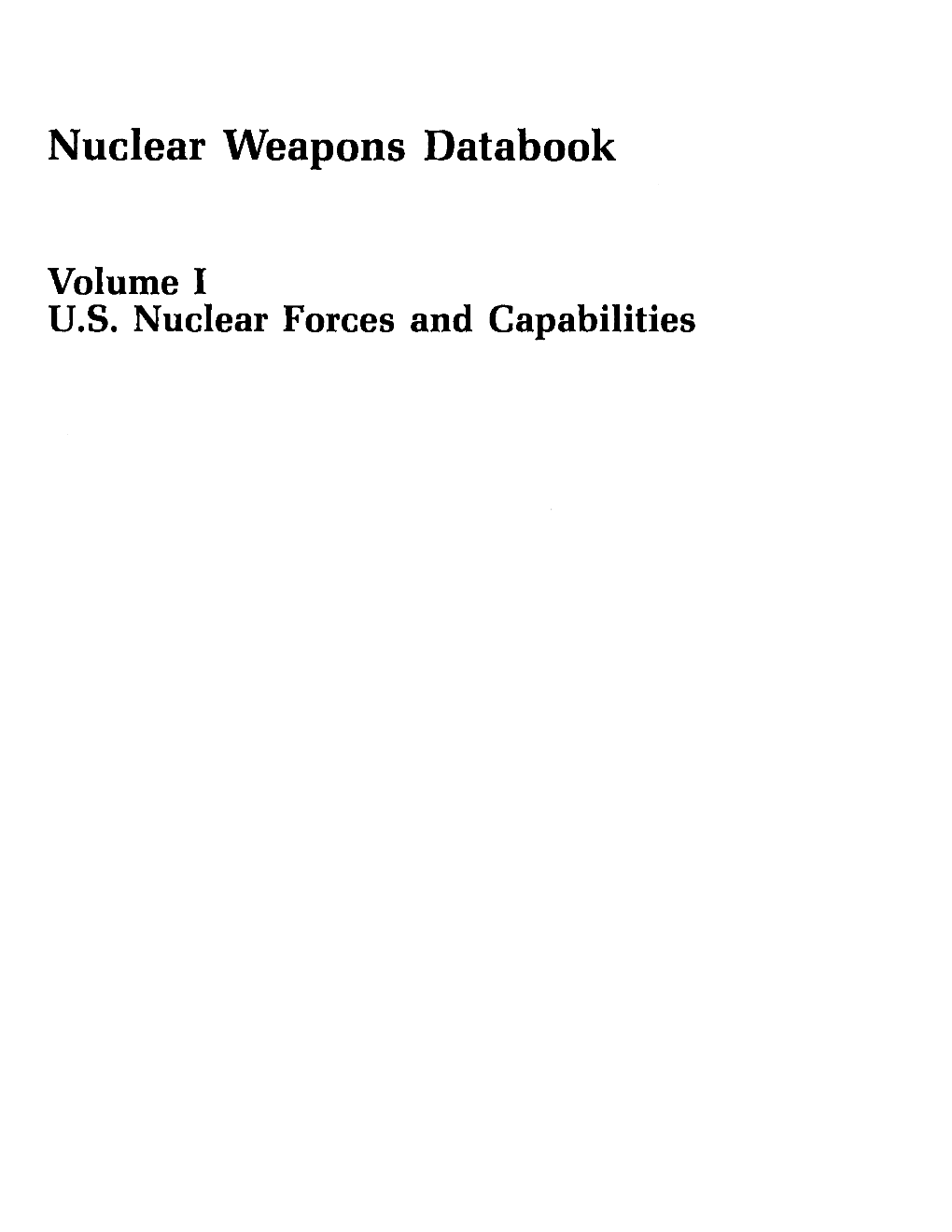 Nuclear Weapons Databook