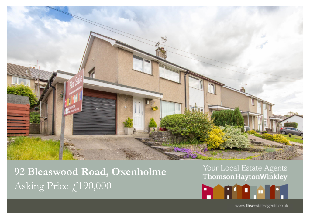92 Bleaswood Road, Oxenholme Asking Price £190,000