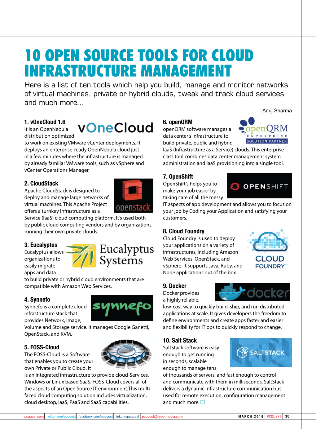 10 Open Source Tools for Cloud Infrastructure Management