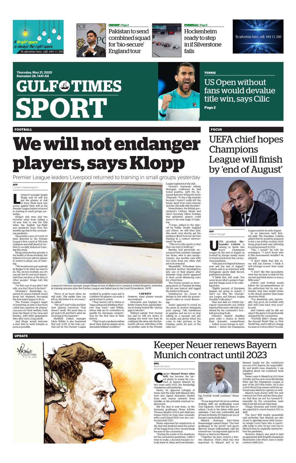We Will Not Endanger Players, Says Klopp