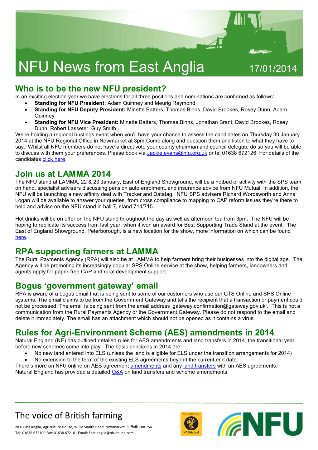 NFU News from East Anglia 17/01/2014