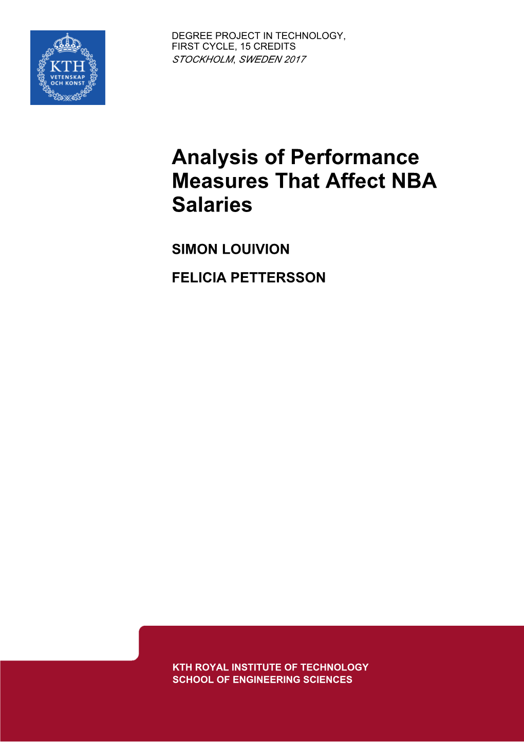 Analysis of Performance Measures That Affect NBA Salaries
