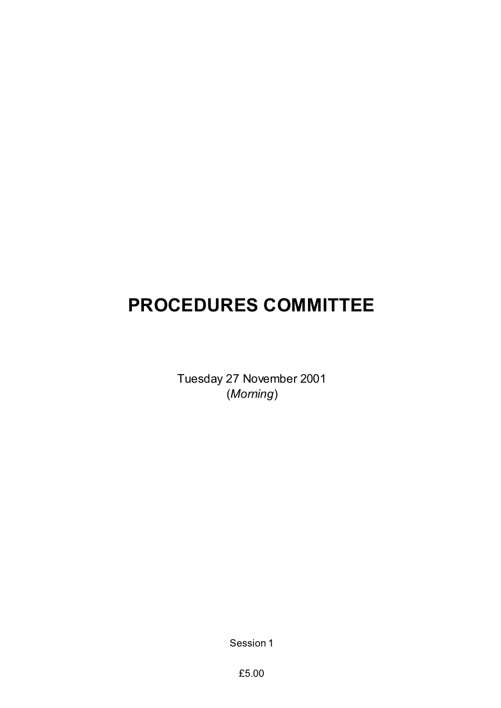 Procedures Committee