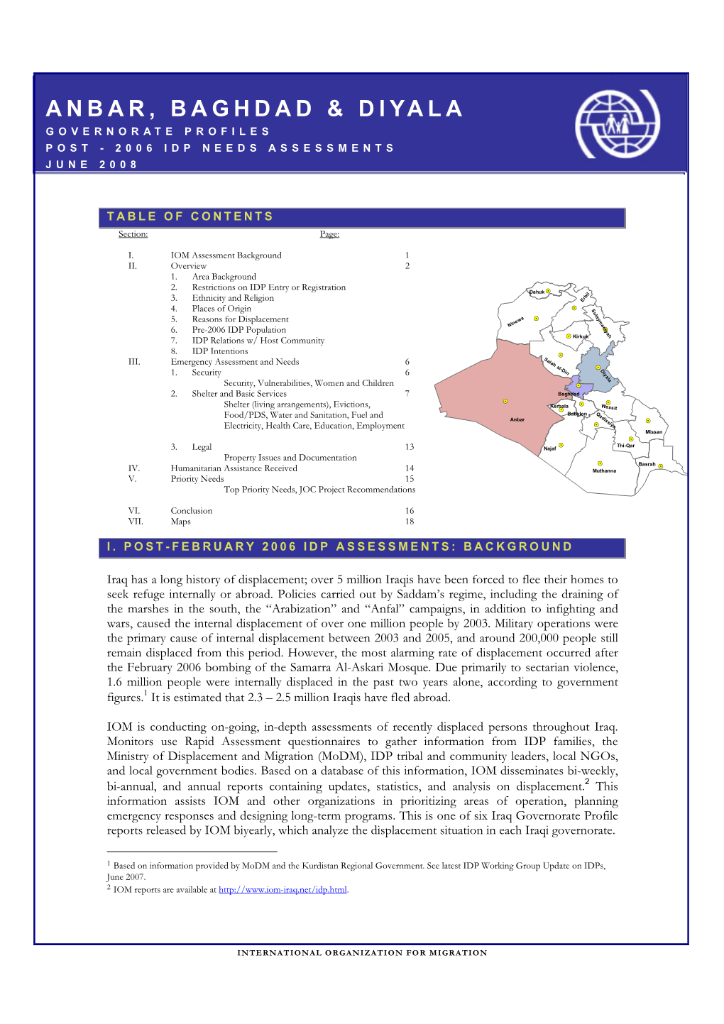 Anbar, Baghdad & Diyala