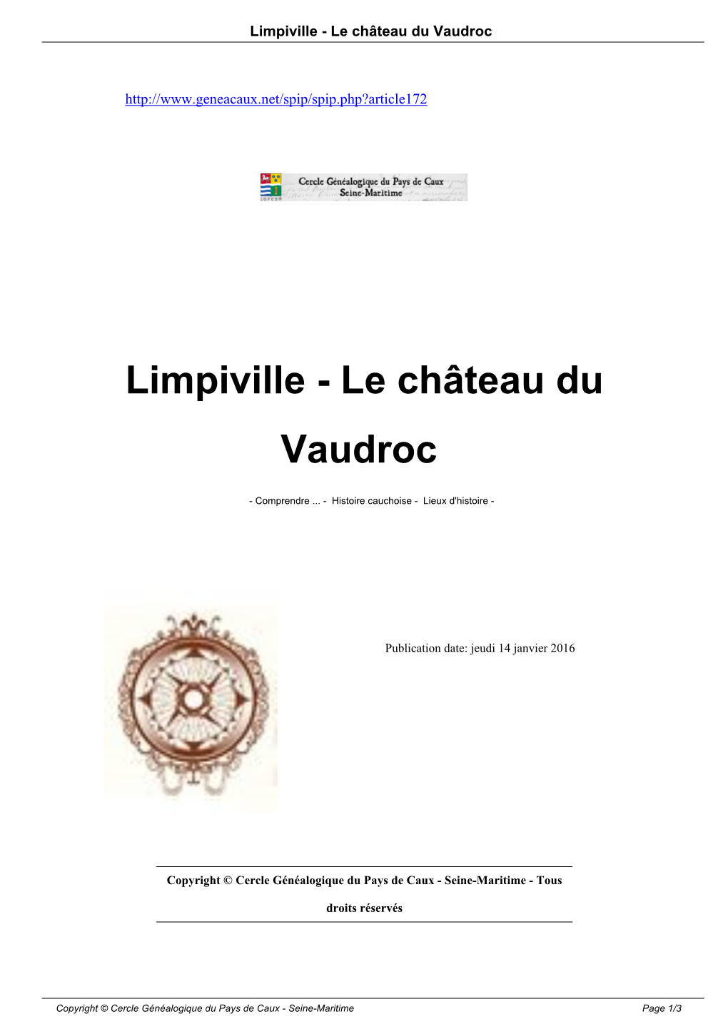 Limpiville - Le Château Du Vaudroc