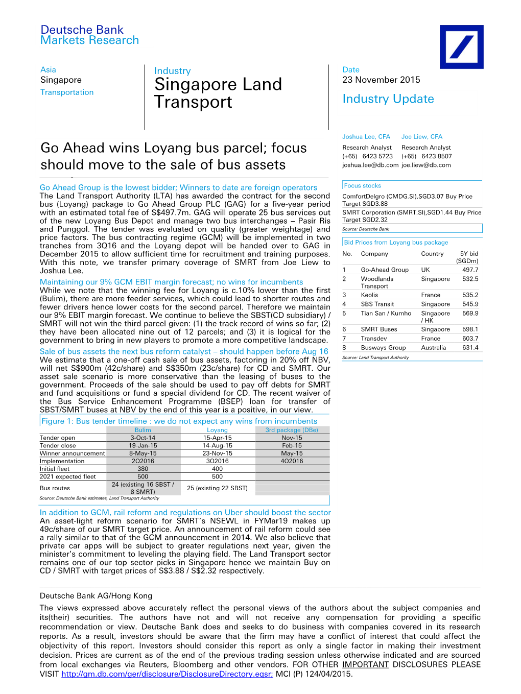 Singapore Land Transport