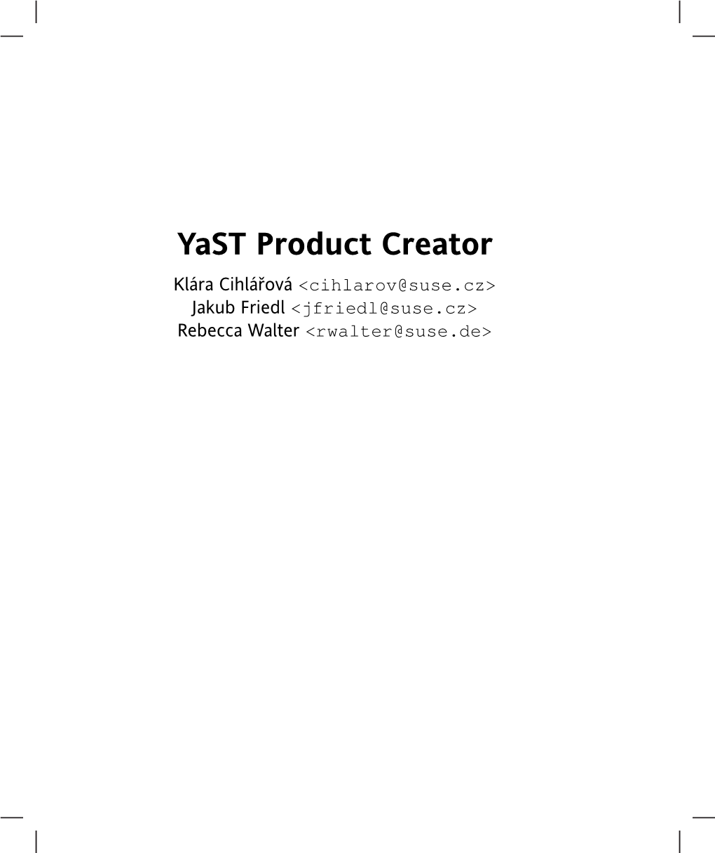 Yast Product Creator